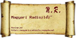 Magyari Radiszló névjegykártya